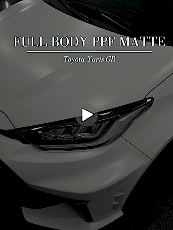 video installazione pellicola auto opaca su toyota yaris gr